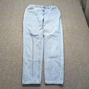 Vintage Levis Jeans Womens 16 Blue Long 551 Relaxed Tapered Light Wash 90s